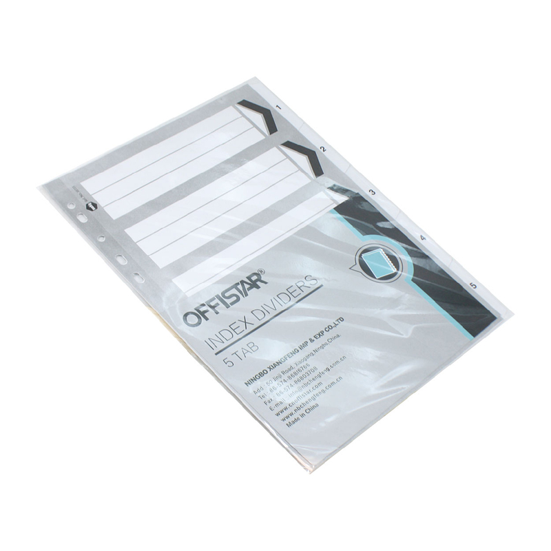 1-5 file dividers with pet tab