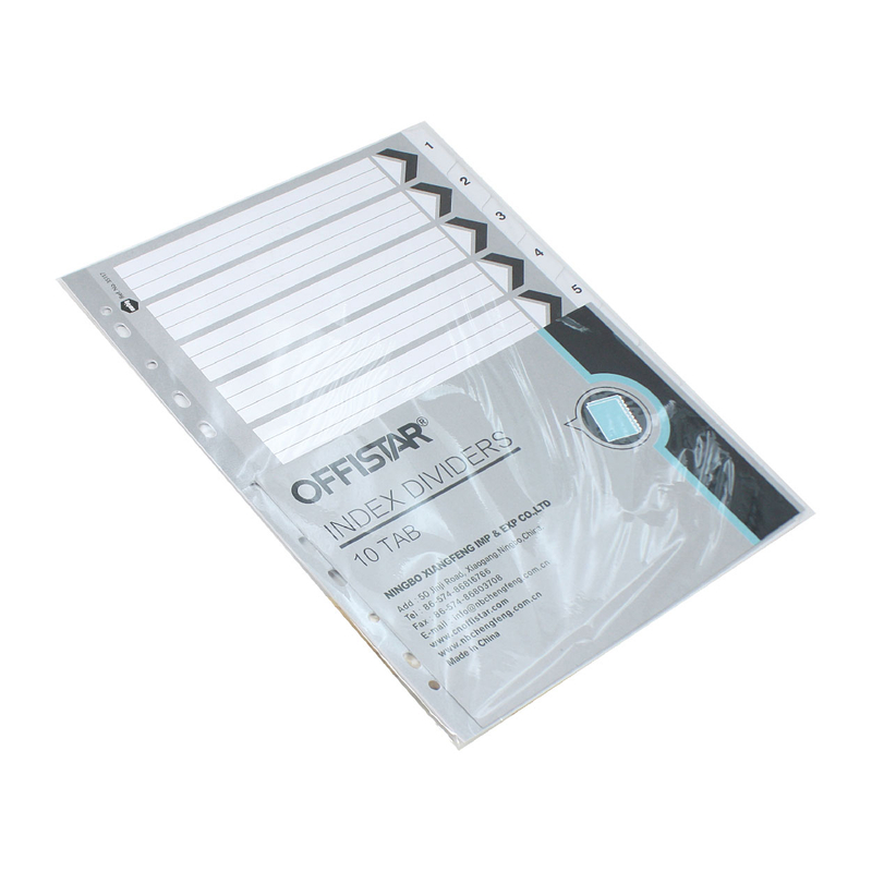 1-10 file dividers with pet tab