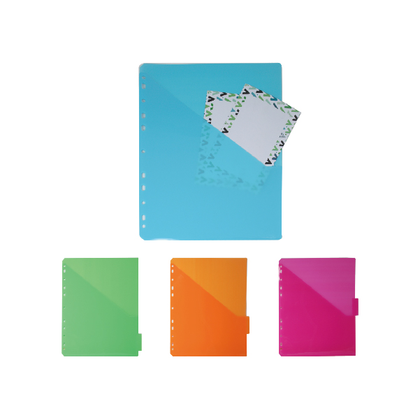 5 PK FILE DIVIDERS WITH POCKET