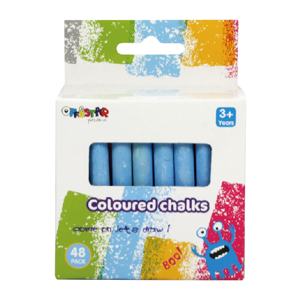 Coloured chalks 48 pack