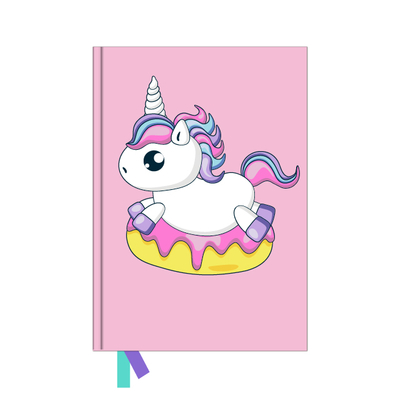 A5 Glitter Embroidery Unicorn Notebook