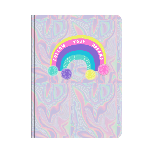 A5 Holographic Rainbow Notebook